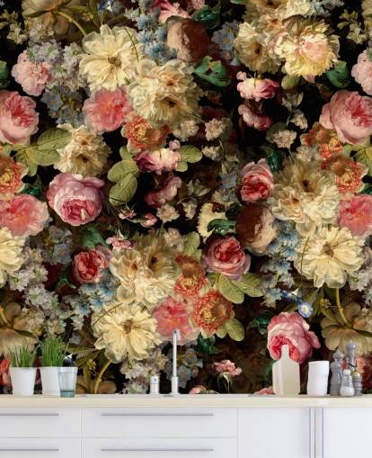 ganske vintage blomster tapet