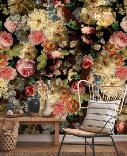 pretty vintage florals wallpaper