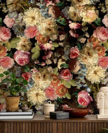 mooi vintage bloemen behang