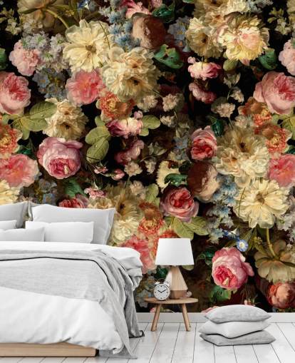 smukke vintage blomster tapet