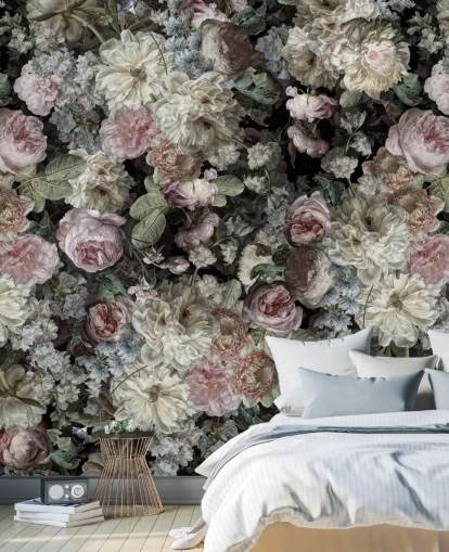 pastel tonet vintage blomster tapet pastel tonet vintage blomster tapet