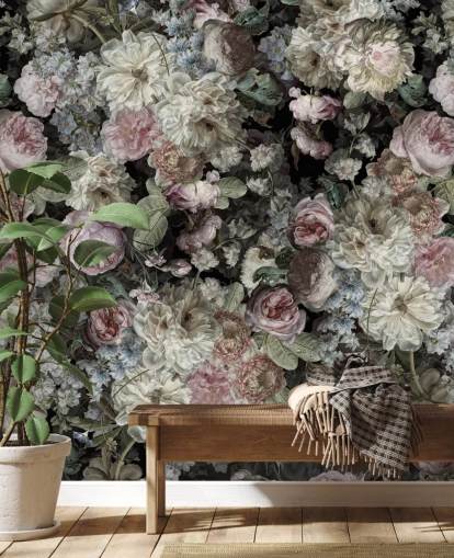 pastell tonade vintage blommor tapeter pastell tonade vintage blommor tapeter