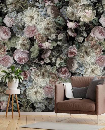 pastell tonet vintage blomster tapet pastell tonet vintage blomster tapet