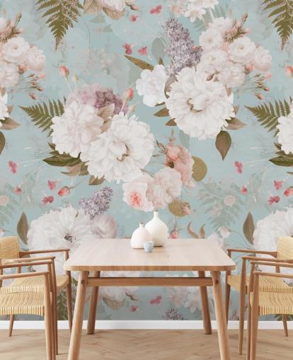 light pink and white peony wallpaper