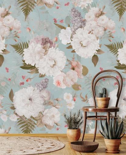 carta da parati peonia rosa chiaro e bianco carta da parati peonia rosa chiaro e bianco