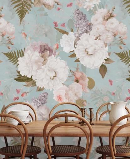 papel de parede de peônia rosa claro e branco papel de parede de peônia rosa claro e branco