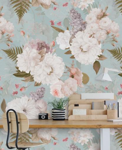 light pink and white peony wallpaper