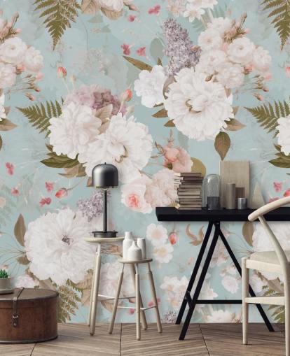 light pink and white peony wallpaper