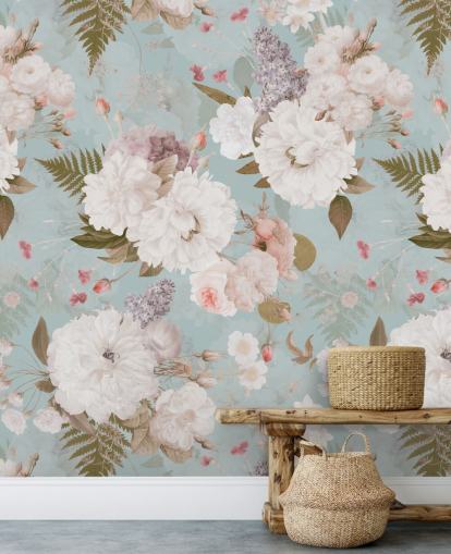 papier peint pivoine rose clair et blanc papier peint pivoine rose clair et blanc