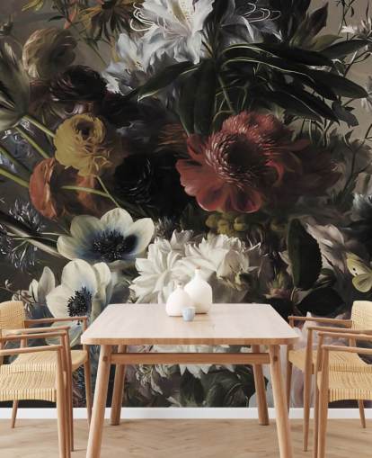 stor bukett med anemoner tapet stor bukett med anemoner tapet