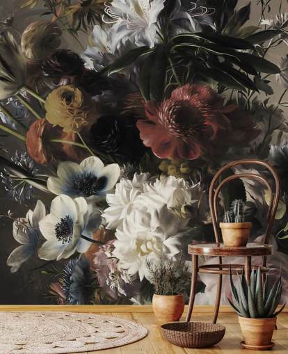 big bouquet with anemones wallpaper