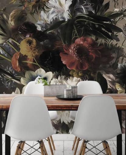 stor buket med anemoner tapet