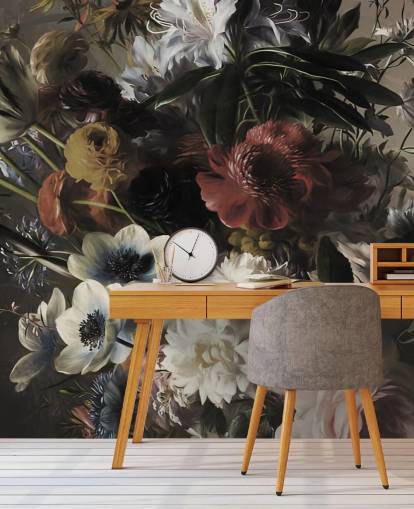 groot boeket met anemonen behang groot boeket met anemonen behang