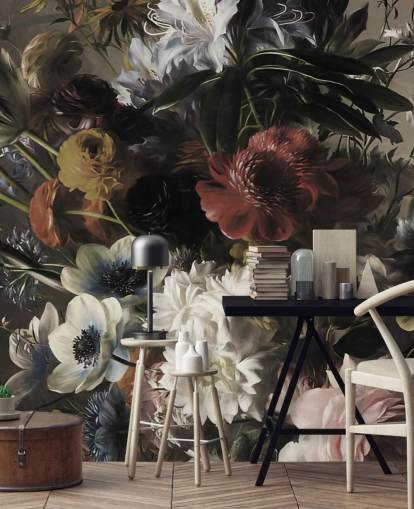 big bouquet with anemones wallpaper