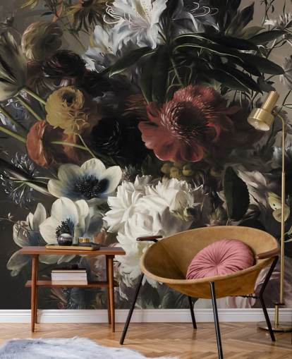 gros bouquet avec des anémones papier peint gros bouquet avec des anémones papier peint