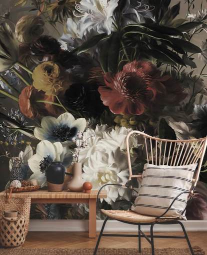 groot boeket met anemonen behang groot boeket met anemonen behang