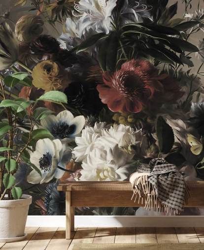 big bouquet with anemones wallpaper