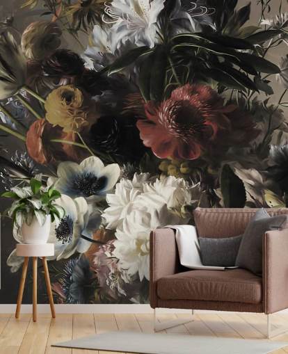 big bouquet with anemones wallpaper