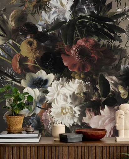 großer Strauß mit Anemonen Tapete