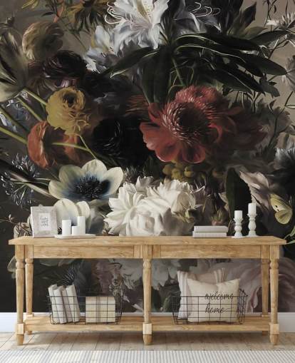 groot boeket met anemonen behang groot boeket met anemonen behang