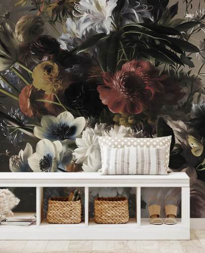 gros bouquet avec des anémones papier peint