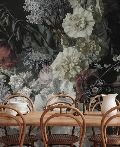 donker bloemenboeket behang donker bloemenboeket behang