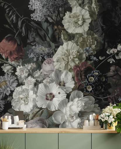 dark floral bouquet wallpaper