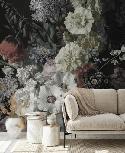 dark floral bouquet wallpaper