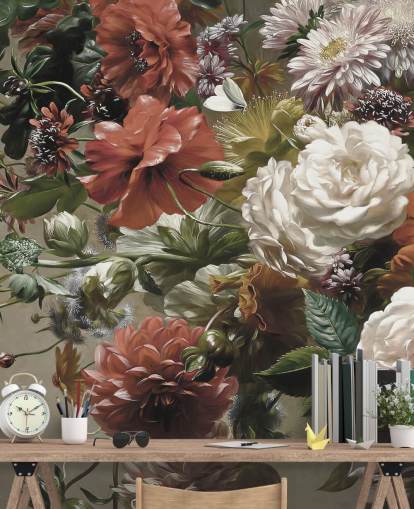 bouquet avec de jolies fleurs papier peint