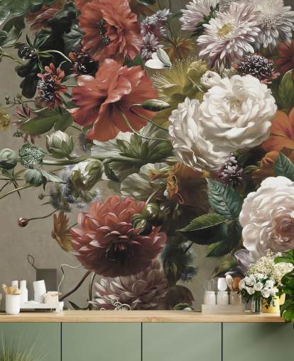 bouquet avec de jolies fleurs papier peint