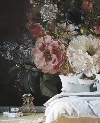 dark floral wallpaper