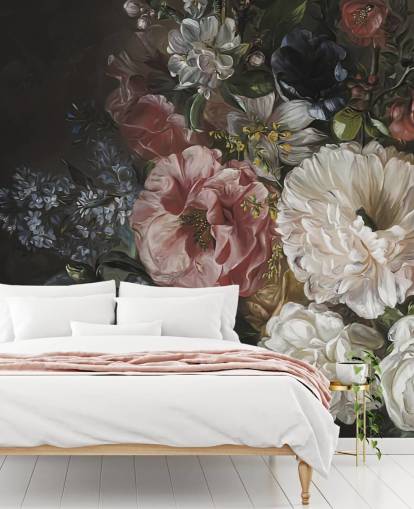 papel pintado floral oscuro papel pintado floral oscuro