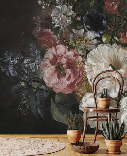 dark floral wallpaper