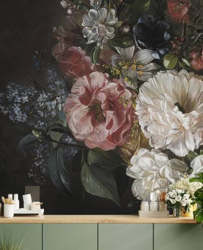 dark floral wallpaper