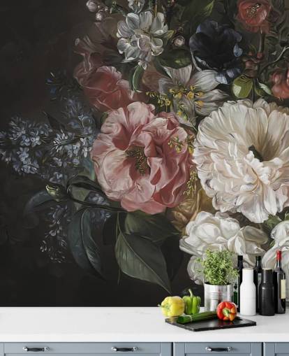 mörk blommig tapet mörk blommig tapet