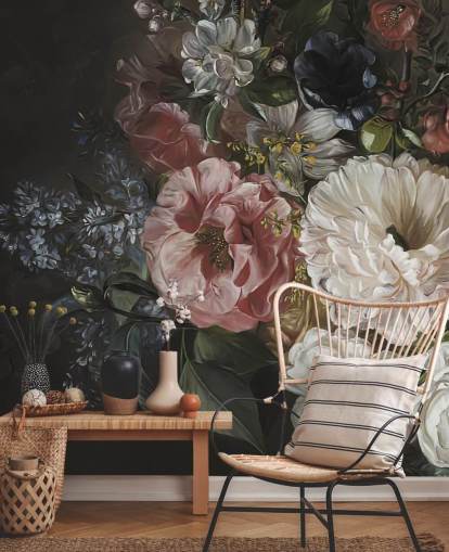 mørk floral tapet mørk floral tapet