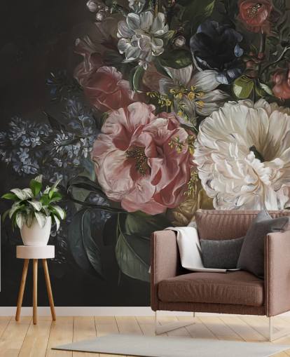 dark floral wallpaper