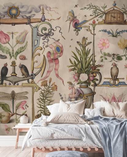 carta da parati illustrazioni vintage