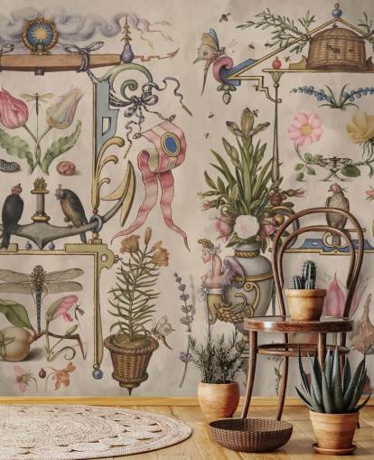 carta da parati illustrazioni vintage