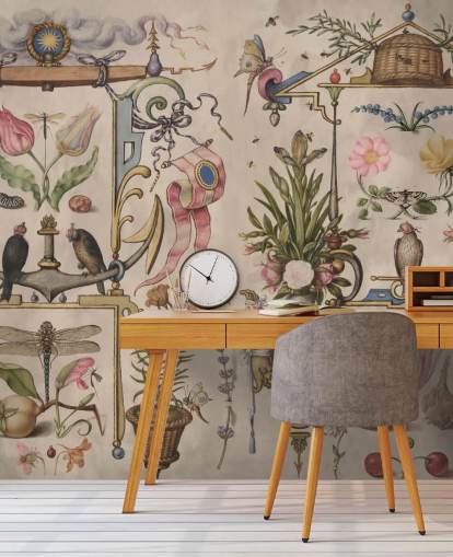 vintage illustrations wallpaper