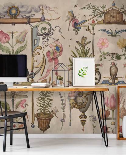 vintage illustrations wallpaper