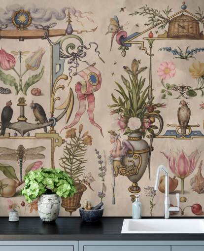 vintage illustrations wallpaper