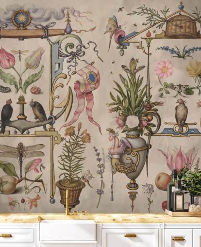 vintage illustrations wallpaper
