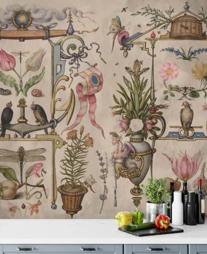 vintage illustrations wallpaper