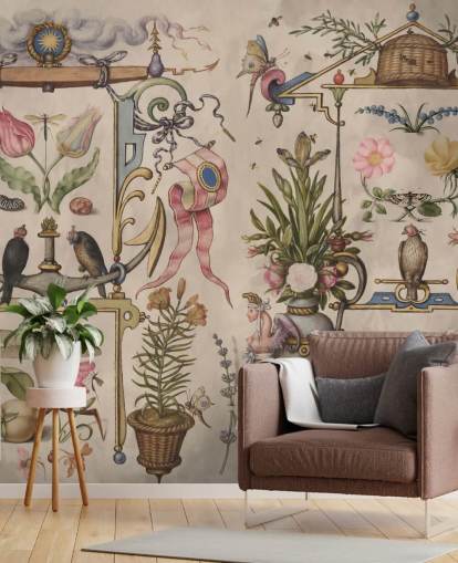 vintage illustrations wallpaper