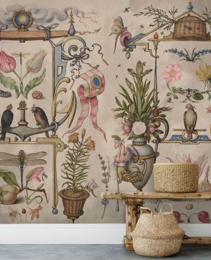 vintage illustrations wallpaper