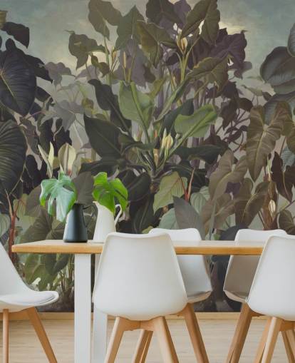 leafy jungle illustration wallpaper