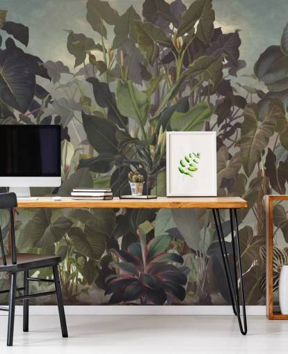 lommerrijke jungle illustratie behang lommerrijke jungle illustratie behang