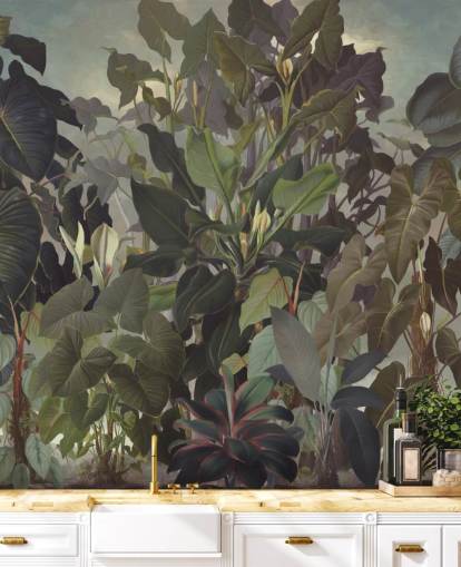 leafy jungle illustration wallpaper leafy jungle illustration wallpaper