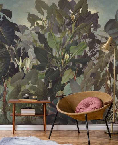 grønne jungle illustration tapet grønne jungle illustration tapet